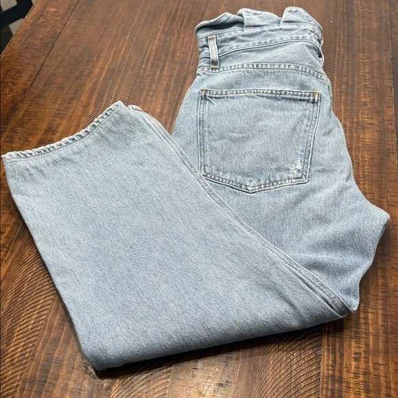 AGOLDE Lettuce Waistband Reworked High Rise Fitted 90s Jeans - Picture 12 of 15